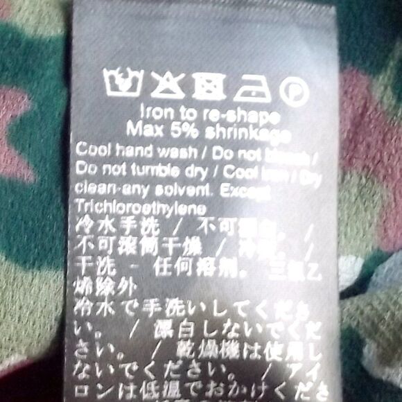 SAMSOE SAMSOE Blouse, M, Elm shirt, Camo, Buttons, 3/4 sleeves, Green/Purple - Picture 11 of 13